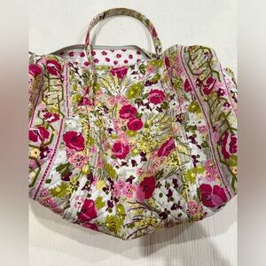Vera Bradley Large Duffle with *bonus makeup bag* in Make Me Blush